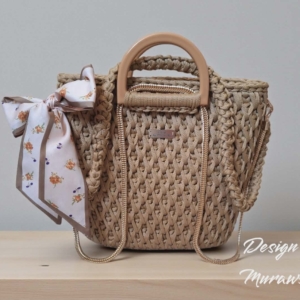 Elegancka torebka hand-made w kolorze whisky- dostępna